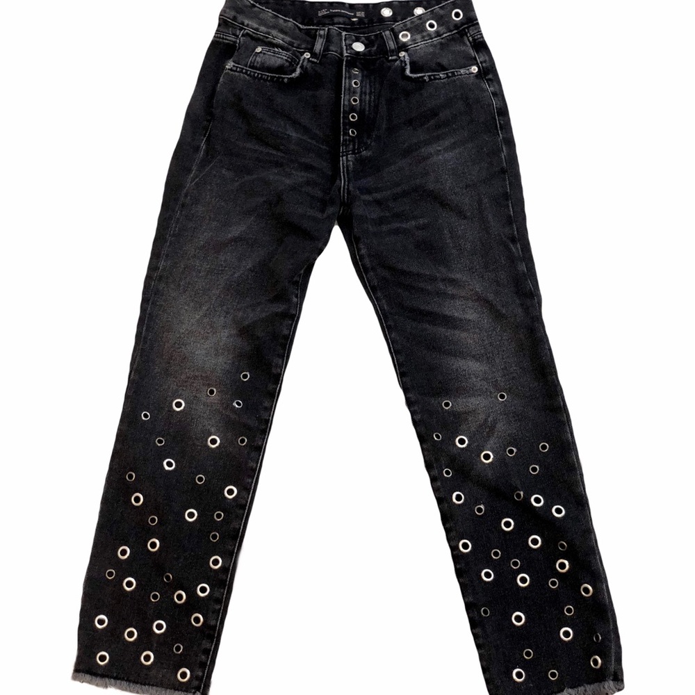 Zara TRF Grommet Jeans